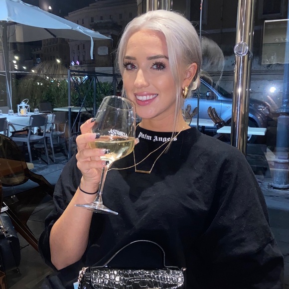 PALM ANGELS CLASSIC LOGO OVER TEE BLACK WHITE - Picture 2 of 5